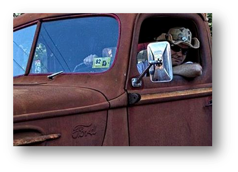 Robert driving 1947 Firetruck (L5P Parade, 2015) cropped (shadow)